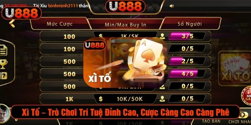 Xì tố trò chơi trí tuệ đỉnh cao cược càng cao càng phê